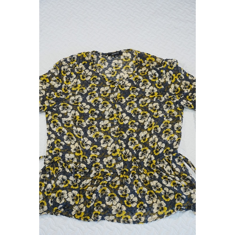 Madewell Floral Peplum Blouse – Women's Size Small